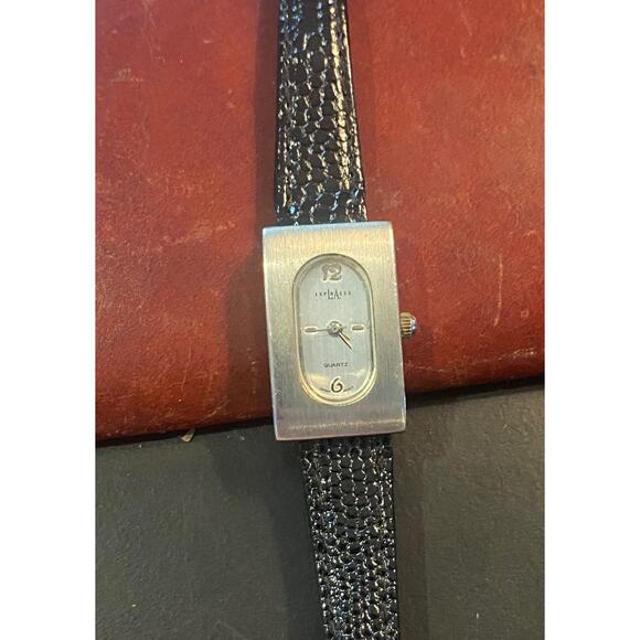 Women's 17mm Brushed Metal Tone LA Exoress Watch, LAX 1301 - Picture 1 of 3